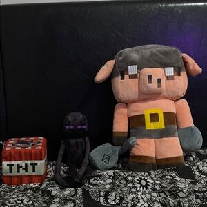 Minecraft Plushies TNT Block Endermen and Giant Piglin Warrior Perfect for Kids